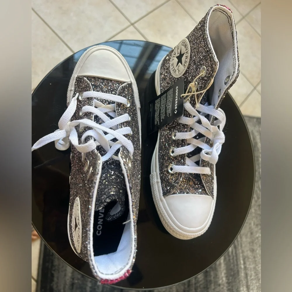 NWT CONVERSE YOU Chuck Taylor Hightop Chunky Glitter Sneakers